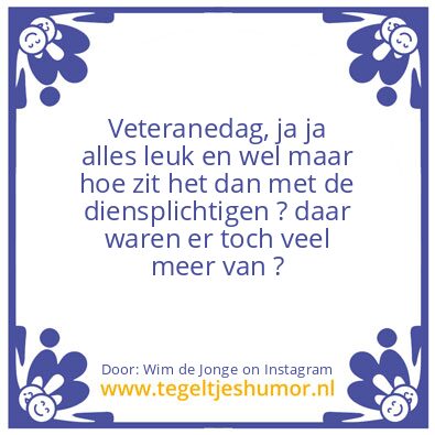 Tegeltje: Veteranedag,?