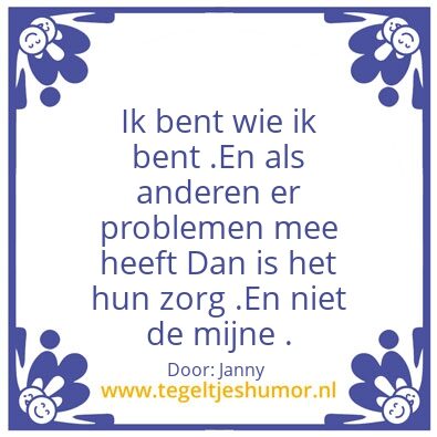 Tegeltje: Mijn tegeltje