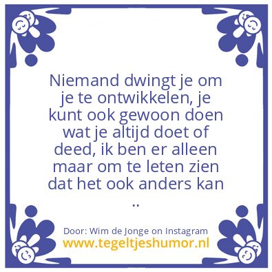 Tegeltje: Dwang