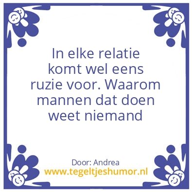 Tegeltje: Ruzie