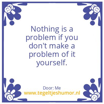 Tegeltje: Problem