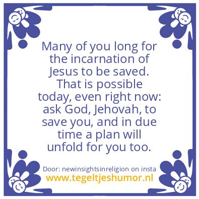 Tegeltje: God will reveal Himself