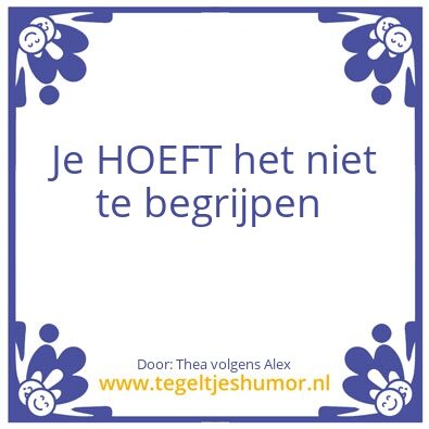 Tegeltje: DE oplossing voor elk conflict