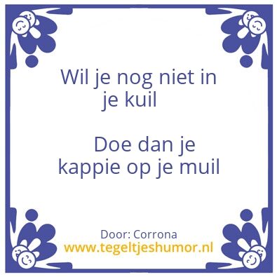 Tegeltje: corona Rotjeknor