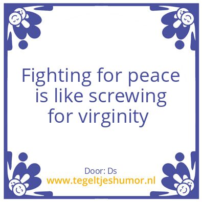 Tegeltje: Peace
