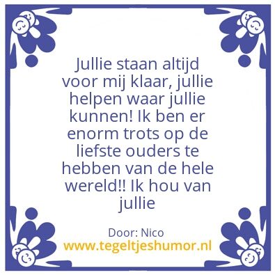 Tegeltje: Paps en mams