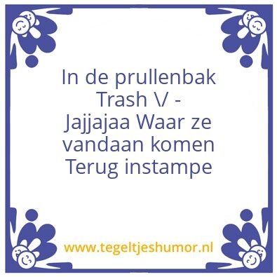 Tegeltje: .