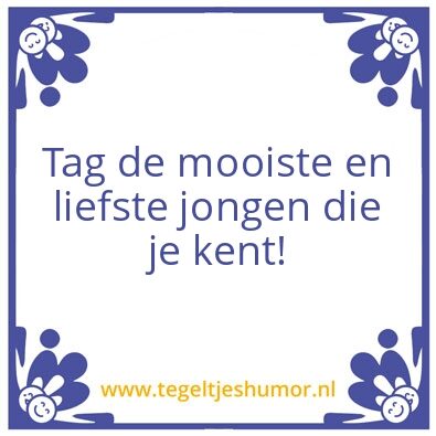 Tegeltje: Jongen