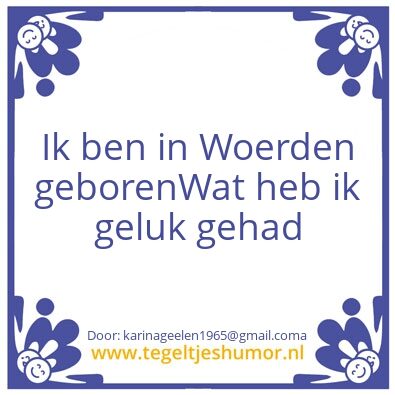 Tegeltje: Woerdenaar