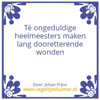 Tegeltje: Heelmeester