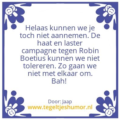 Tegeltje: Robin