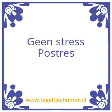 Tegeltje: Postres