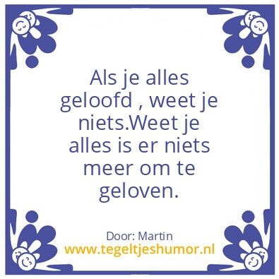 Tegeltje: Geloof