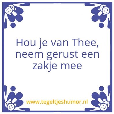 Tegeltje: Theezakje