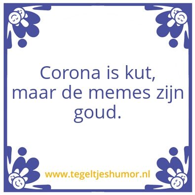 Tegeltje: CORONA