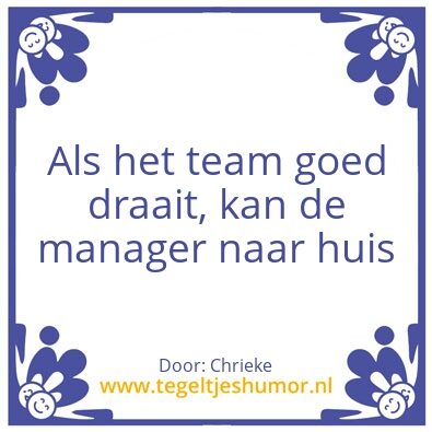 Tegeltje: Manager