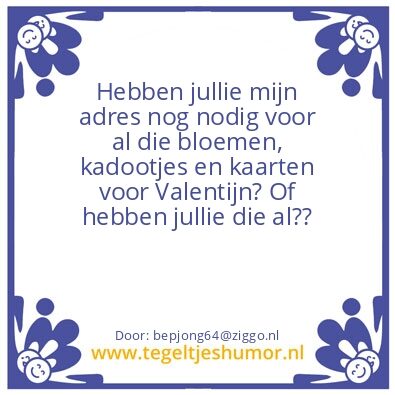 Tegeltje: Valentijn