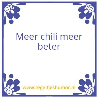 Tegeltje: Chili