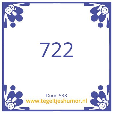 Tegeltje: 722
