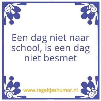 Tegeltje: Homeschooling