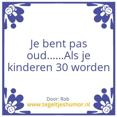 Tegeltje: Jarig