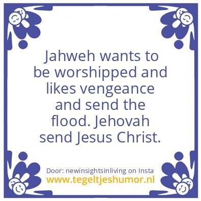 Tegeltje: Jehovah and the Creator