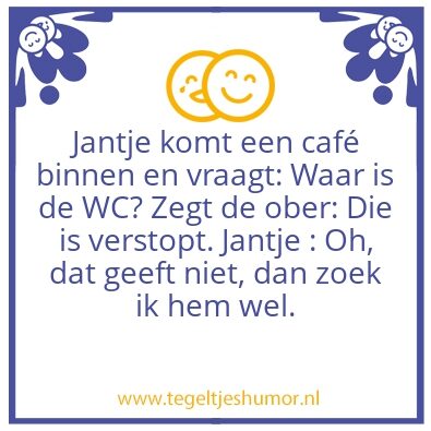 Tegeltje: De wc