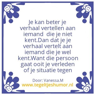 Tegeltje: 2 roddelen VS vertrouwen