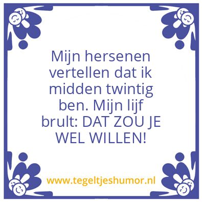 Tegeltje: Oud