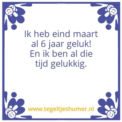 Tegeltje: geluk