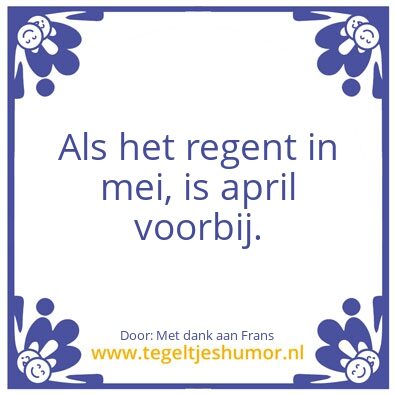 Tegeltje: Weersonvoorspellingen