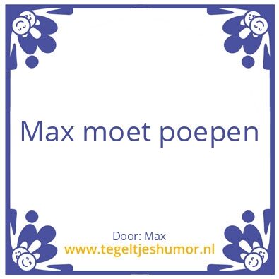 Tegeltje: Max