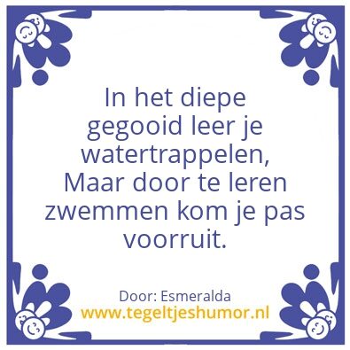 Tegeltje: zwemmen