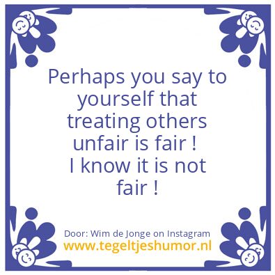 Tegeltje: treating others