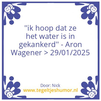 Tegeltje: Aron Wagener