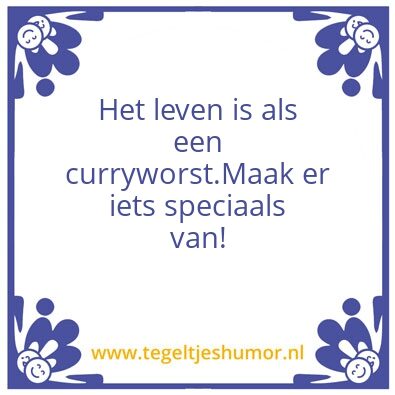 Tegeltje: curryworst