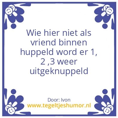 Tegeltje: Thuis