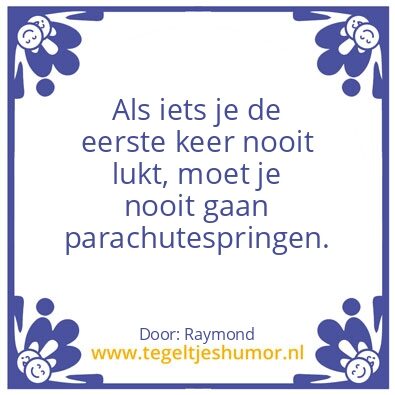Tegeltje: parachutspringen