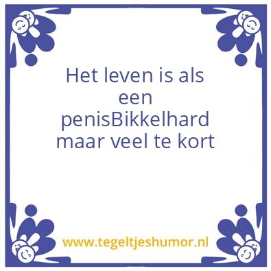 Tegeltje: Het leven