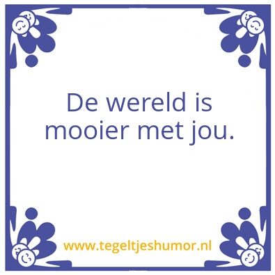 Tegeltje: Wereld