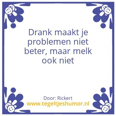 Tegeltje: Drank