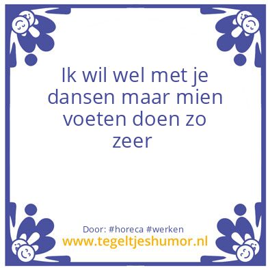 Tegeltje: #horeca