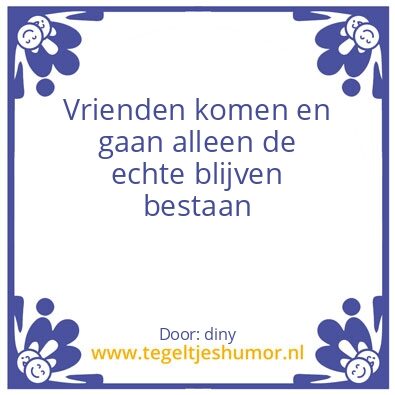 Tegeltje: vrienden