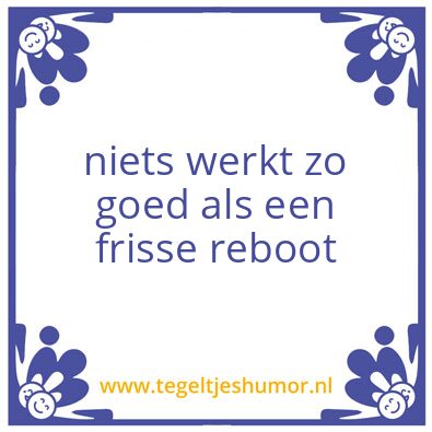 Tegeltje: reboot