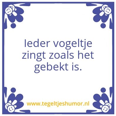 Tegeltje: .
