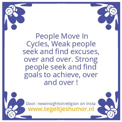 Tegeltje: People Move In Cycles :