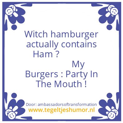 Tegeltje: 2 Burgers ..