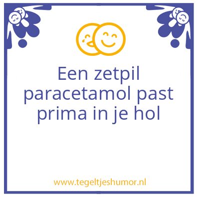 Tegeltje: Paracetamol