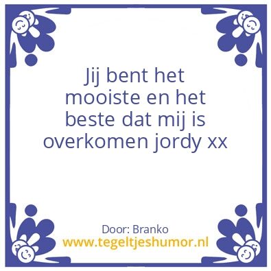 Tegeltje: Jordy
