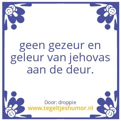 Tegeltje: aan de deur